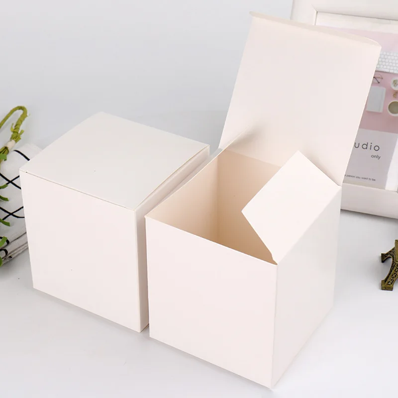 Event Party Box - 100 adet 5x5x5/6x6x6/7x7x7/8x8x8 cm Boş Beyaz