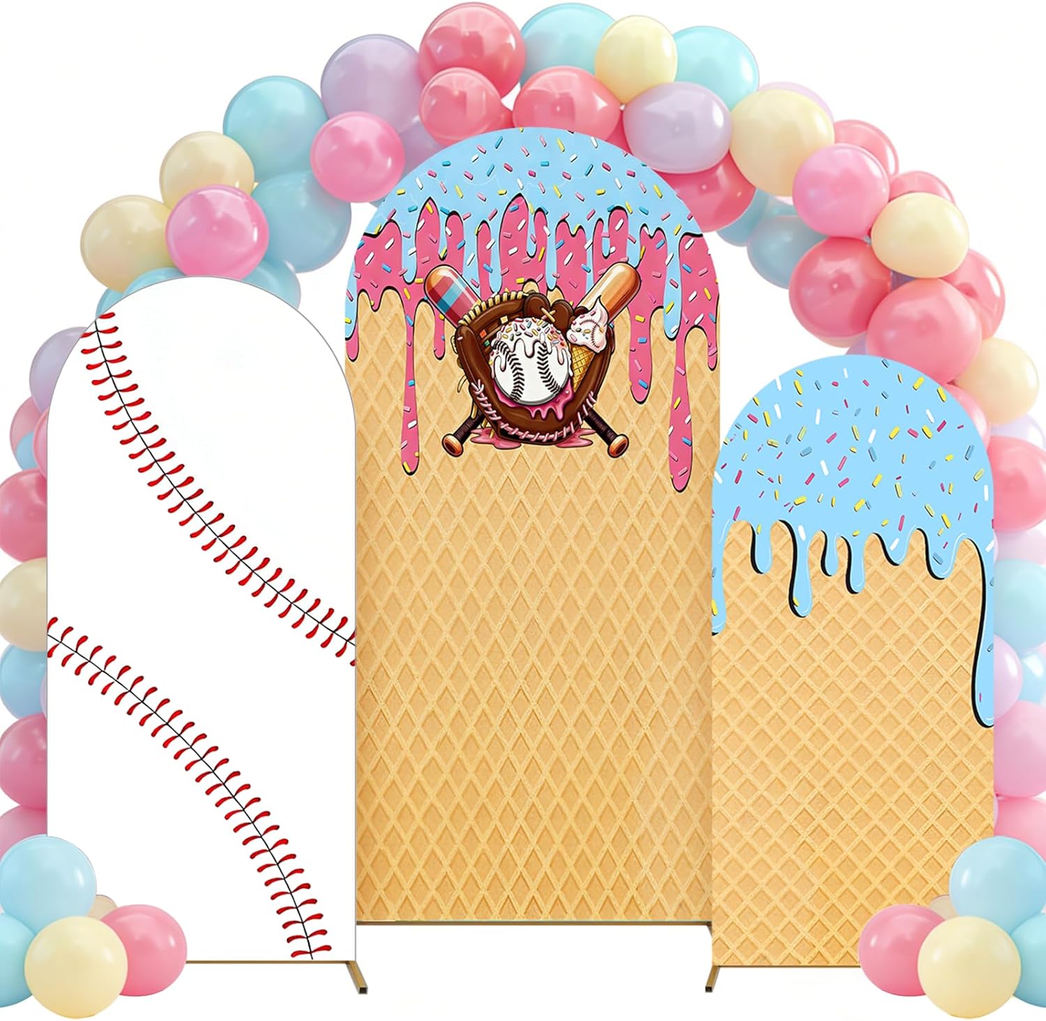 Beyzbol Dondurma Damla Şeklind - Dessert Table Backdrop incelemesi ve fiyatı