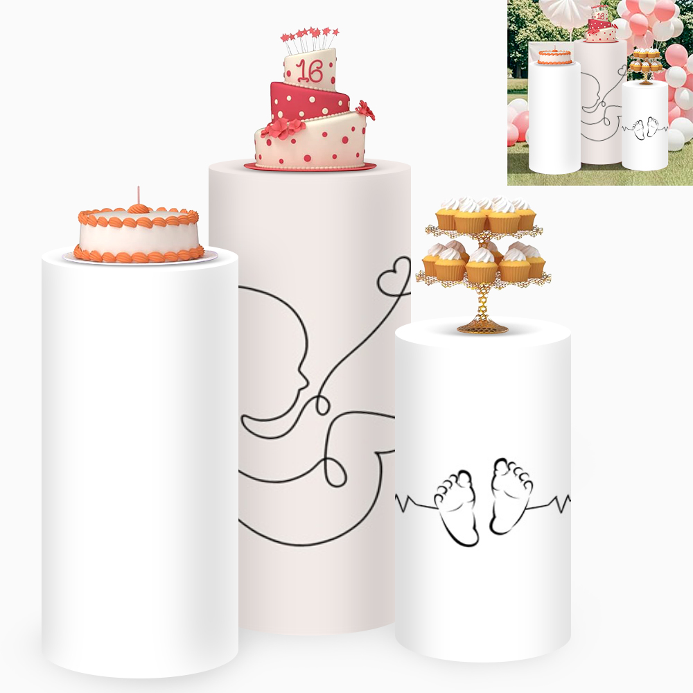 Yeele 3 adet bebek siluet sili - Dessert Table Backdrop incelemesi ve fiyatı