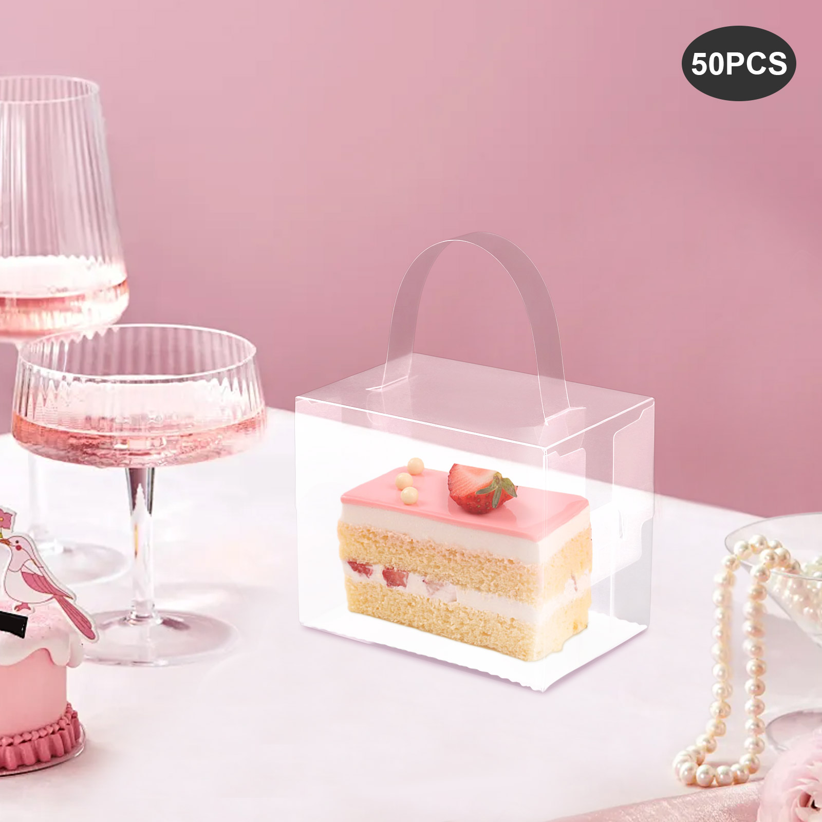 50 Adet Şeffaf Kek Kutusu Seti - Event Party Box incelemesi ve fiyatı
